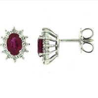 Ohrringe Mirco Visconti Dame Orecchini Colore in Weißgold Rubino 0.93 Ct HN72/B10R - HN72/B10R